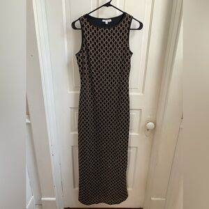 Rampage Vintage Maxi Dress Black/Gold Medium